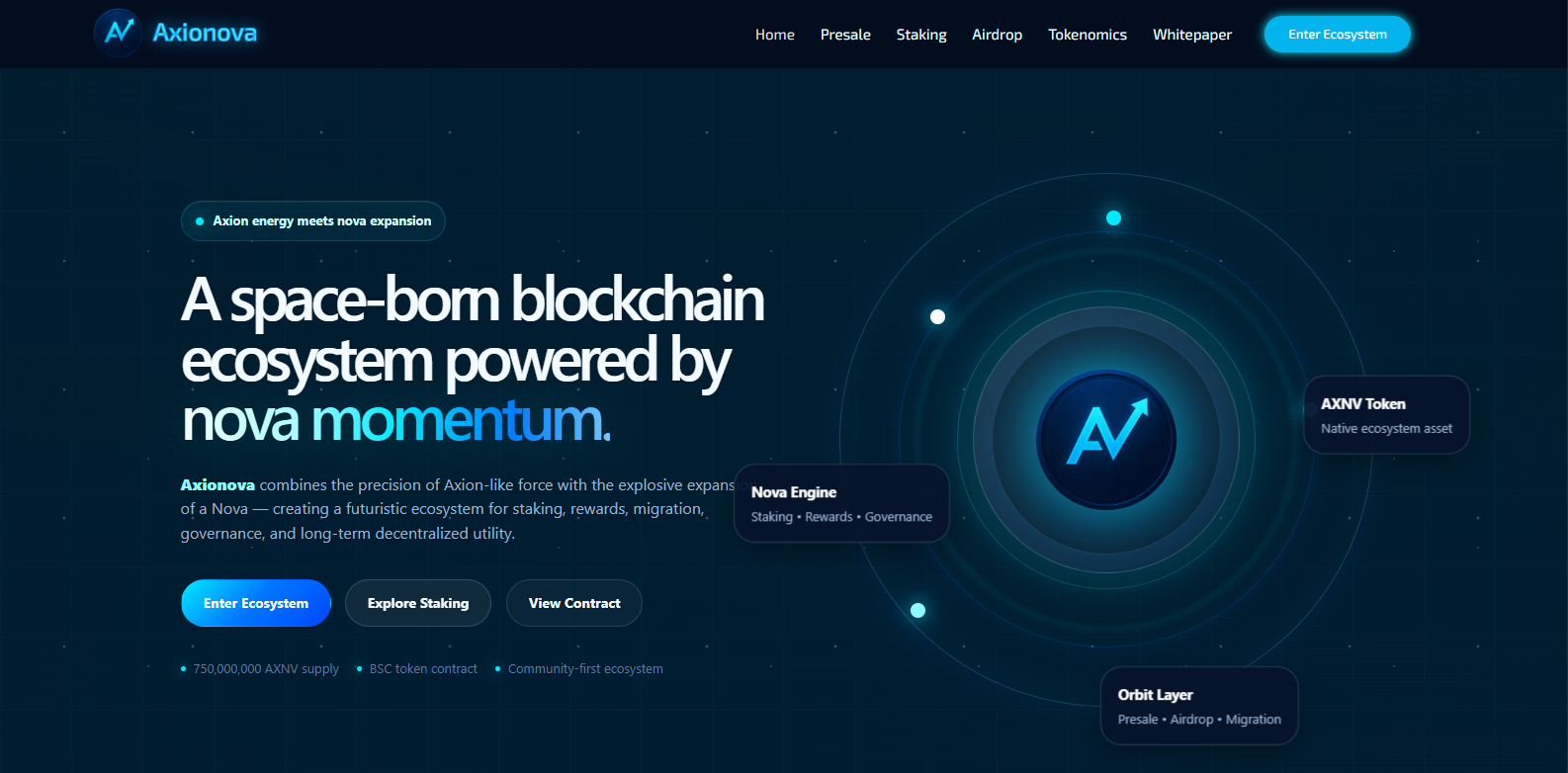 Axionova website preview